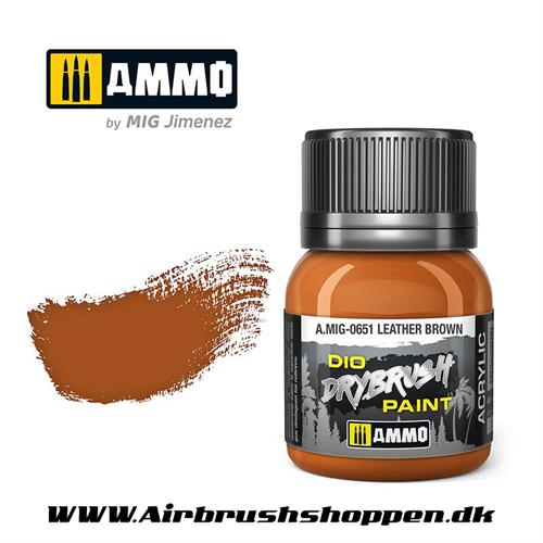 AMIG 651 DRYBRUSH Leather Brown  40 ml. AMIG0651